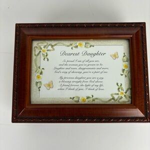 Cottage Garden-Dearest Daughter woodgrain music box-You Light Up My Life